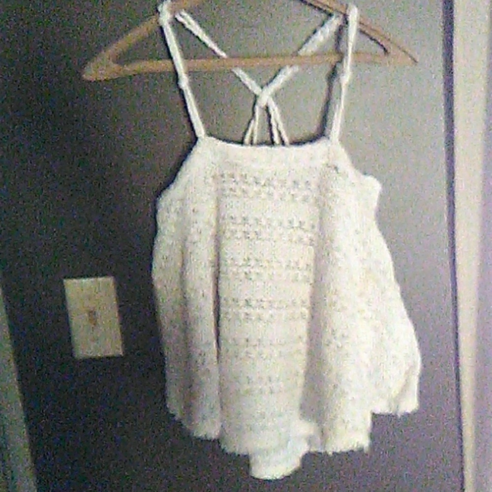 Free People Crocheted Triagle Tank Top M